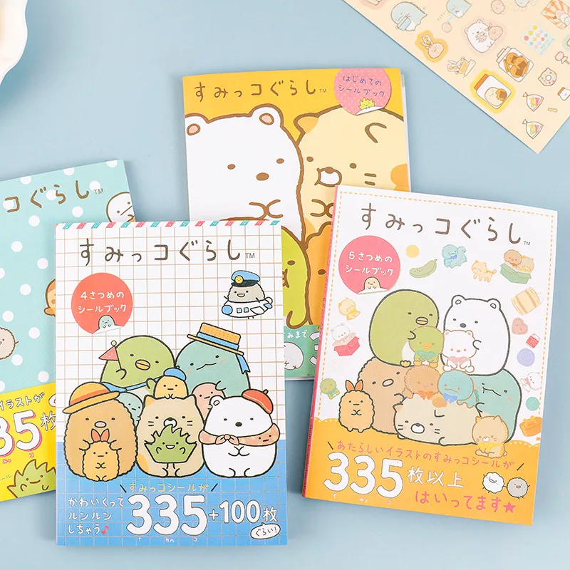 Sumikko Gurashi-adesivos decorativos, etiqueta de scrapbooking, diário, papelaria, álbum, telefone, planejador, livro, 335 unidades/pacote