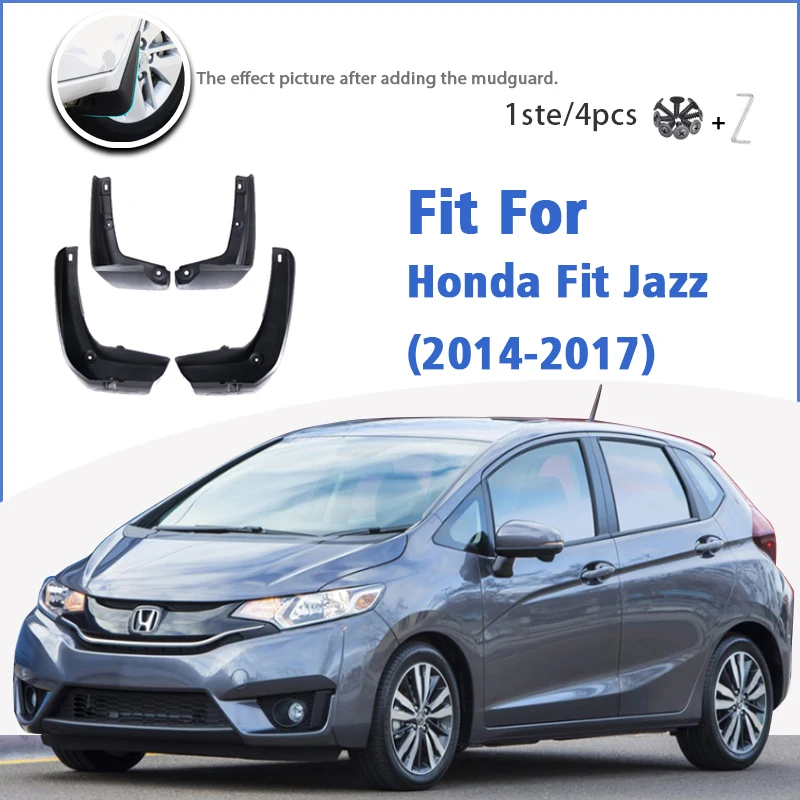 

Mudguard For Honda Fit Jazz GK 3rd Gen 2014-2017 Front Rear 4pcs Mudflaps Mudguards Car Accessories Auto Styline Fender Mud Flap