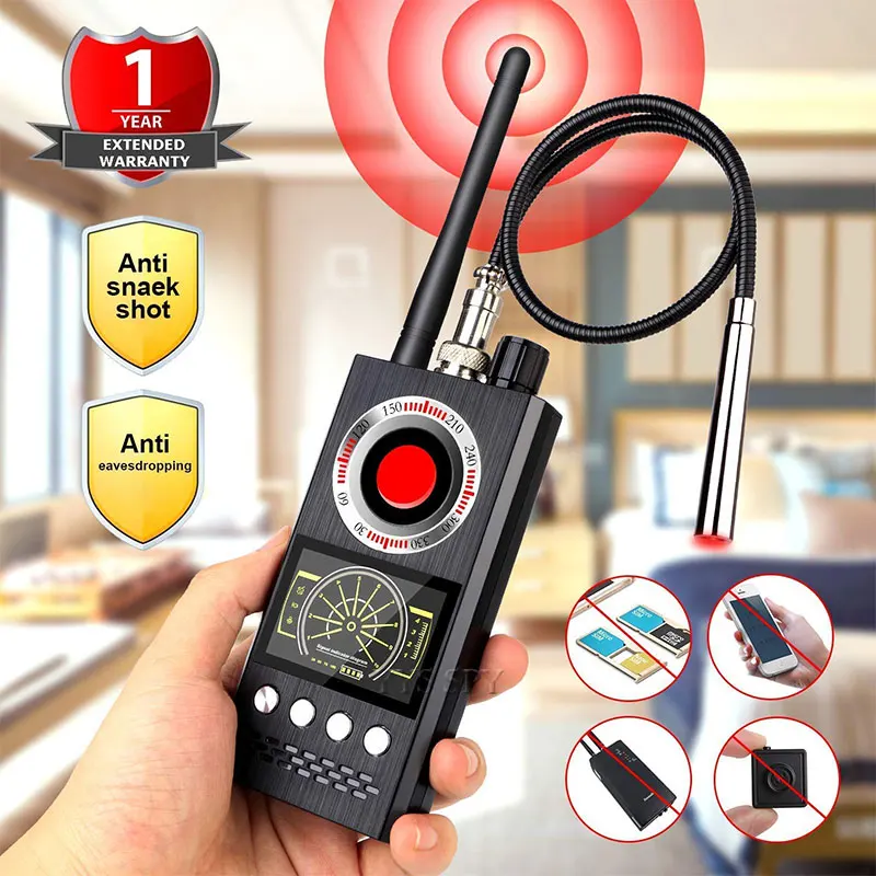 K68 Anti Spy Wireless RF Signal Detector Bug GSM GPS Tracker Hidden Camera Eavesdropping Device Military Professional Version