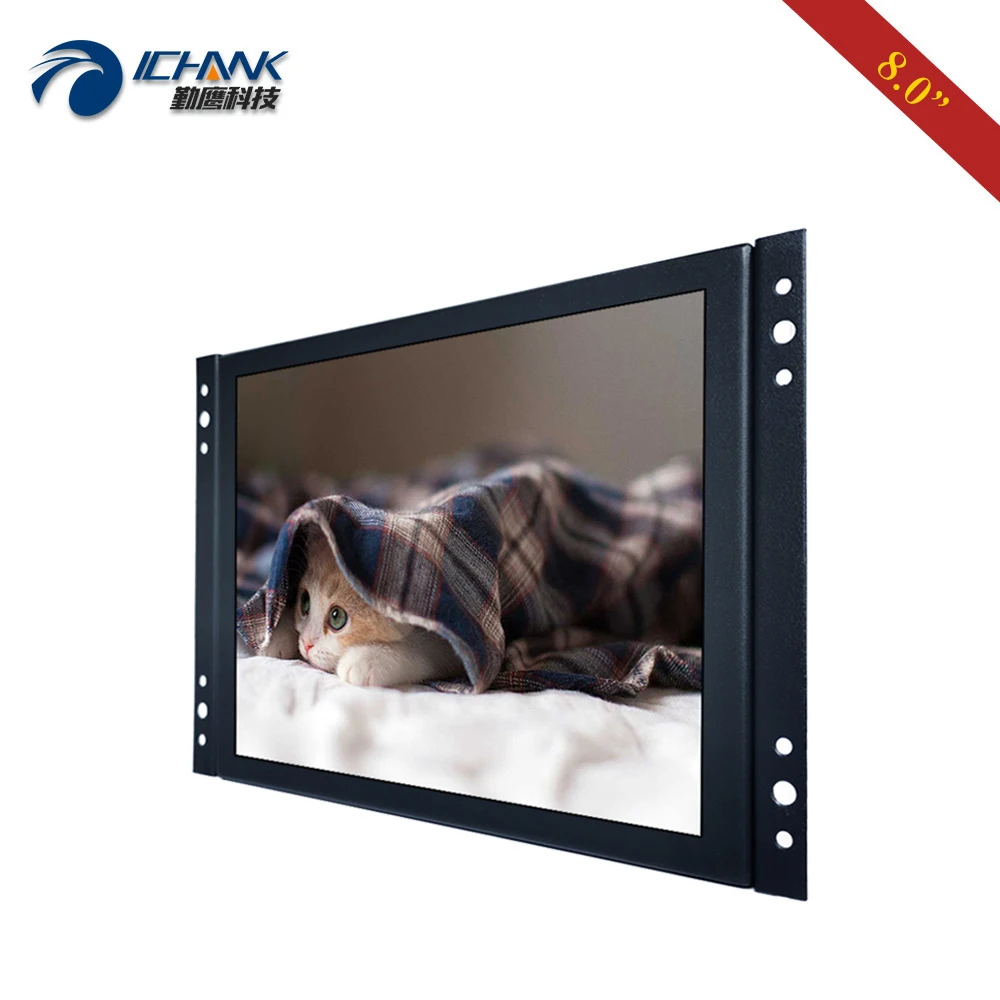 Imagem -02 - Tela Lcd Industrial Monitor de Parede do pc Encaixado Frame Aberto 1024x768 Ips Caixa de Metal Bnc Vga av K080tn-abv 8