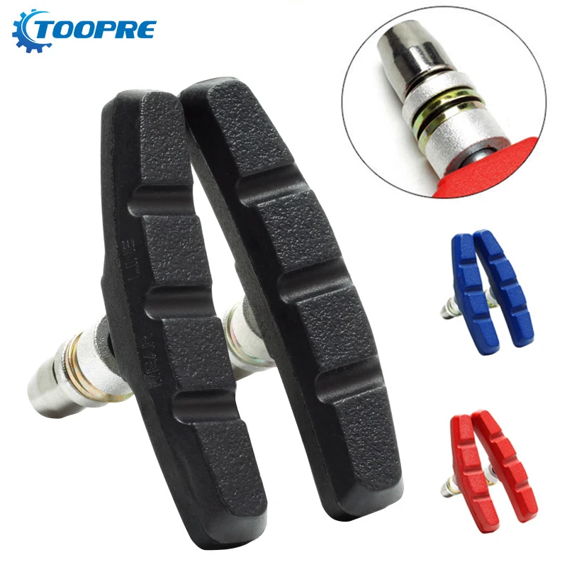 Cycling Bike V Brake pads MTB Mountain Road Bicycle Braking Shoes Rubber Wear-resistant Mute C Brake Pads Bike Accessories