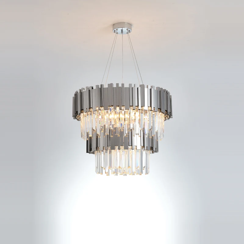 

LED Chrome Silver Gold Black Round 2 Layer Oval Suspension Luminaire Lampen Hanging Lamps.Pendant Lamp.Pendant Light For Foyer