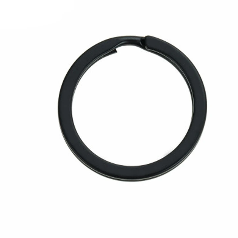 20PCS 10/25/28/30/32mm Round Split Black Keyring Metal Key Chain Ring Holder for Key Tool Toys Jewelry Accessories