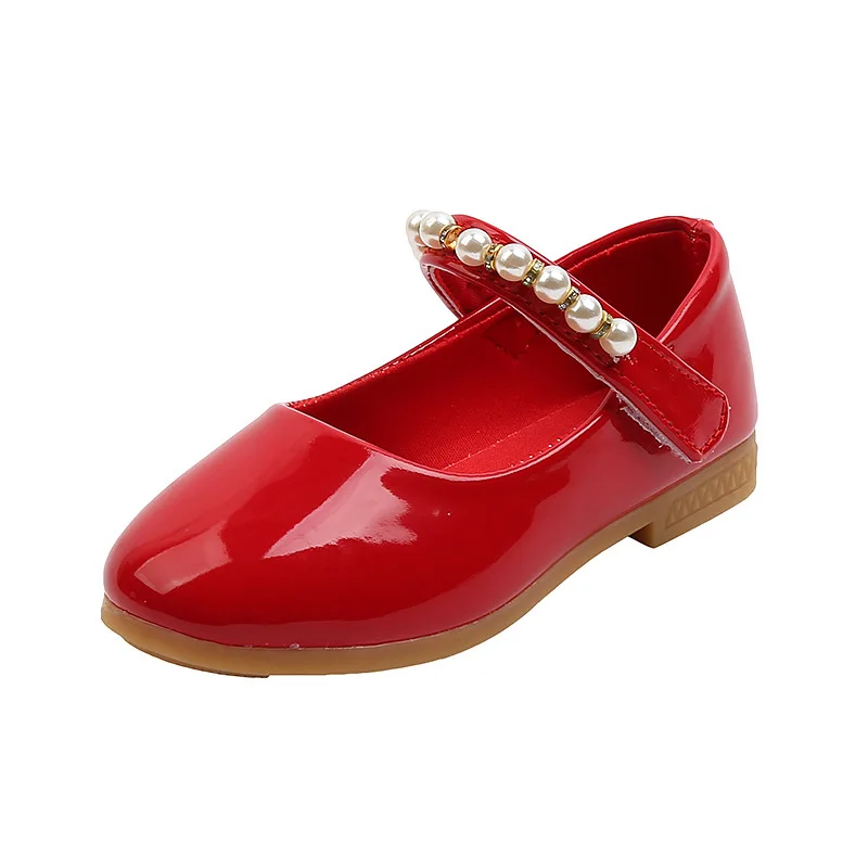 Chaussures perlées en cuir verni pour enfants de 1, 3, 10, 5 ans, robe de princesse, à la mode, pour l'école, printemps et automne