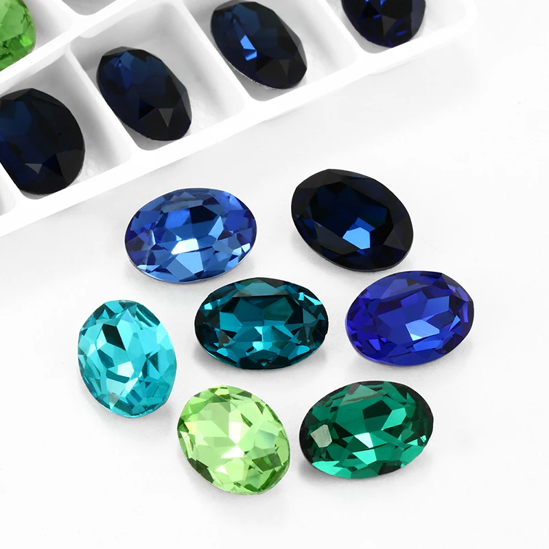 Astrobox Fancy Oval Crystal Rhinestone Sew On Rhinestone DIY Jewelry Making Clothing Accessories Rhinestone Loose Beads