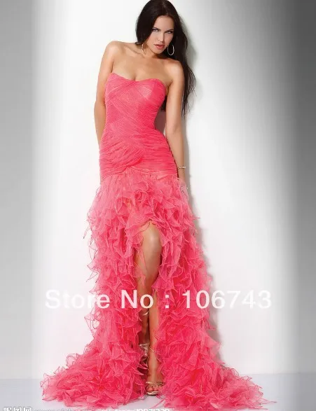 Vestido de dama de honor elegante y sexy para chica, traje de fiesta Formal de estilo con abertura, largo, para baile de graduación, Envío Gratis, 2018