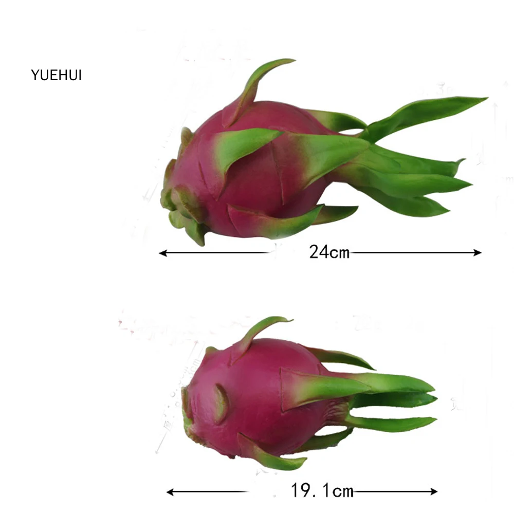 PU alta imitación Artificial fruta Pitaya Artificial Pitaya y plástico Artificial falso adornos de Pitay simulados Decoración