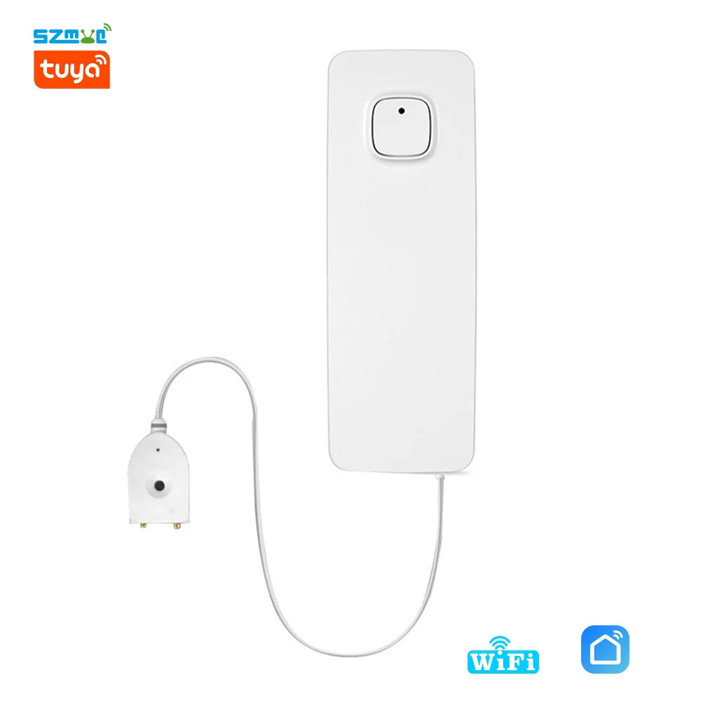 SZMYQ Tuya Wifi Smart Home Alarm System Water Leakage Sensor Security Wireless Flow Level Leak Detector Smart life APP Control