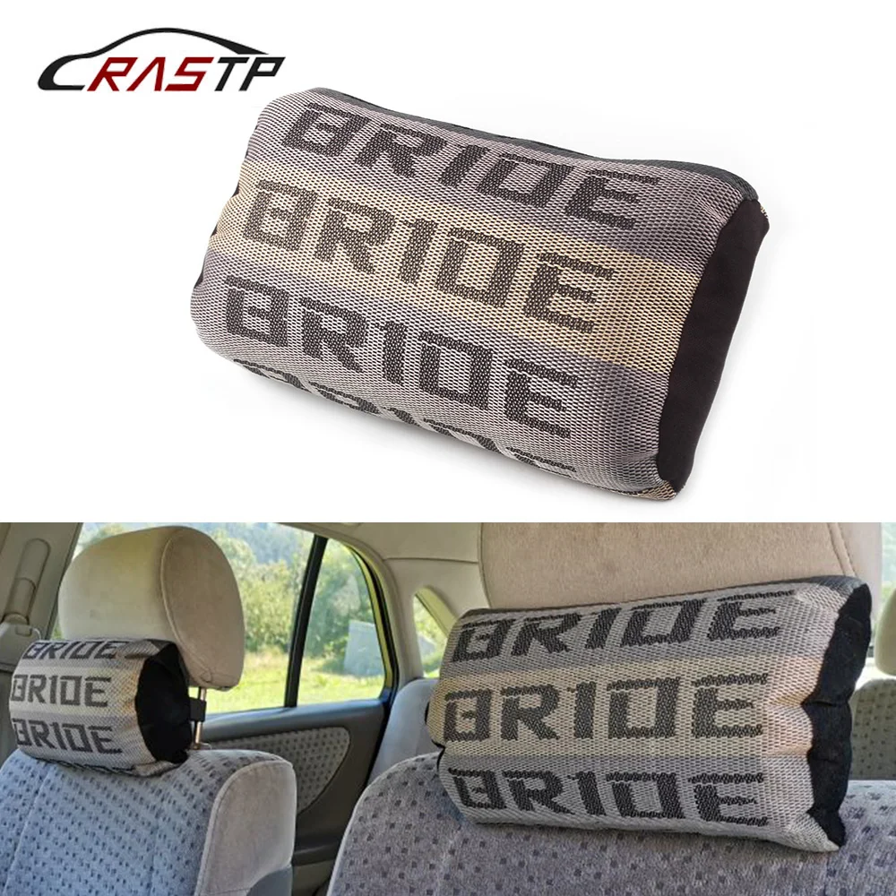 Universal Car Neck Pillows BRIDE/ RECARO Fabric Gradation Auto Seat Support Headrest Car Neck Headrest Pillow 1pcs RS-BAG043