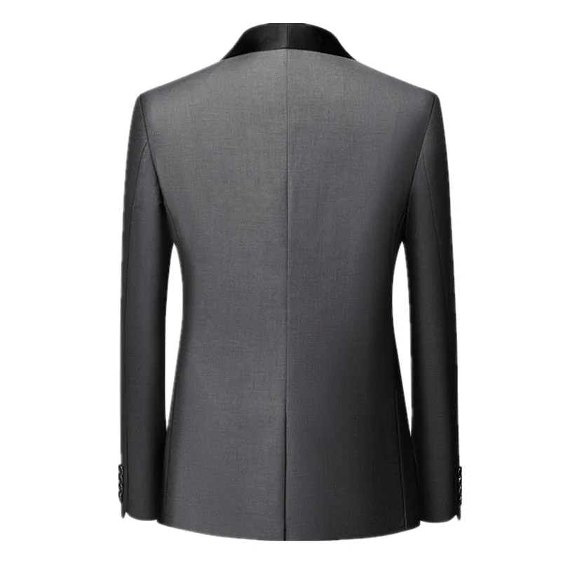 Traje de fiesta de esmoquin Formal ajustado Terno Masculino ajustado para hombre/chaqueta de Blazers de boda para novio, abrigo de vestir de talla