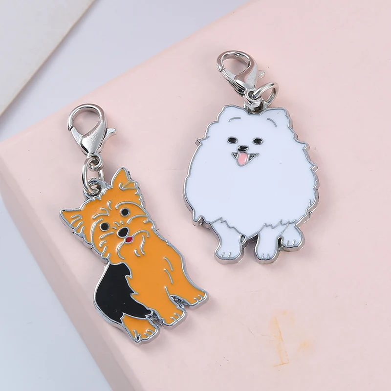 5PCS/lot dog pug Cute Anime keychain Boyfriend Gift Car Key Ring Fashion for Women And Men Jewelry Bag Charm Gift Pet pendant