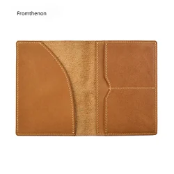 Fromthenon Vintage Leather Passport Holder Notebook Cover Korean Travel Document Case Business Pocket Air Ticket Protective Case