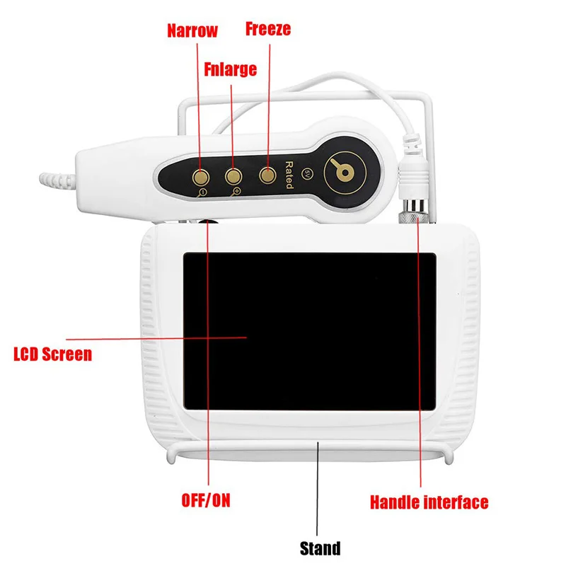 Skin Analyzer Testing Scanner 5inch Hair Scalp  Hair Follicle Detector Skin Detector Moisture Tester for Beauty Salon 50X 200X