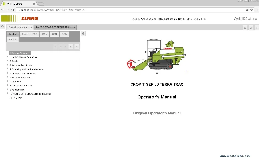 

For Claas WebTIC - Technical Information Center [01.2021]