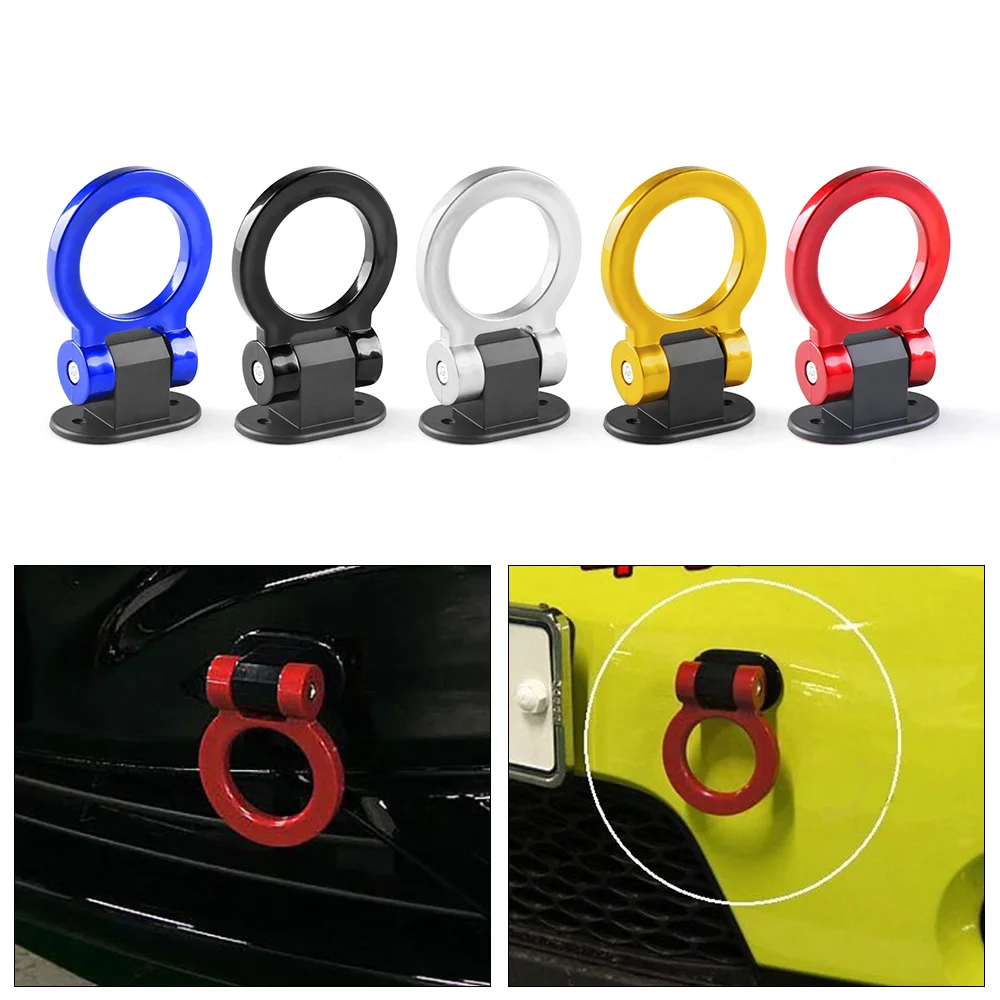 ABS Car Styling Trailer Hooks Sticker Decoration Car Auto Rear Front Trailer Simulation Racing Ring Vehicle Towing Hook