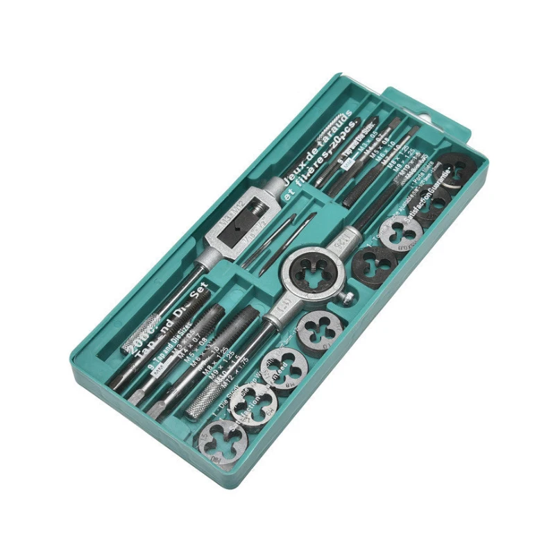 Toque e Die Bit Grupo Metric Wrench Cut M3-m12 Ferramenta de Rosqueamento Manual Carboneto de Tungstênio Tap Die Screw Thread Making 12 Pcs 20 Pcs