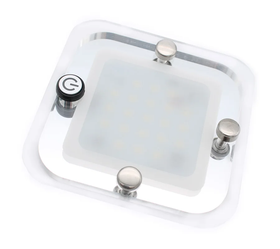 12V DC Cool White/Warm White LED Crystal Roof Ceiling Light Caravan/RV/Motorhome/Marine lighting