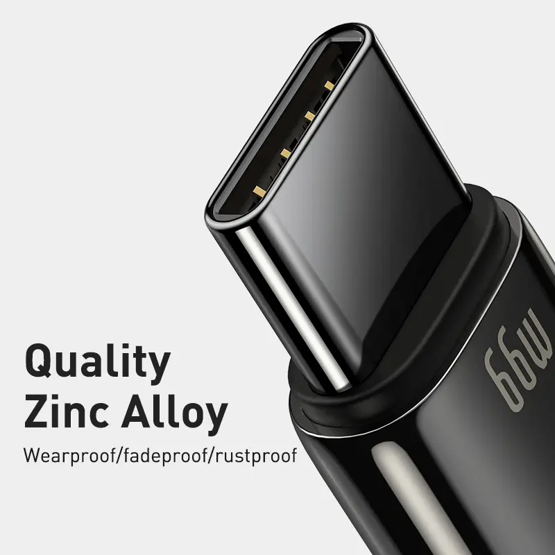 كابلات شحن فائق السرعة Baseus PD بقدرة 240 واط لهواتف iPhone 16 و15 Plus Promax، كابل TypeC إلى USB Type C، متوافق مع Macbook وiPad - 3