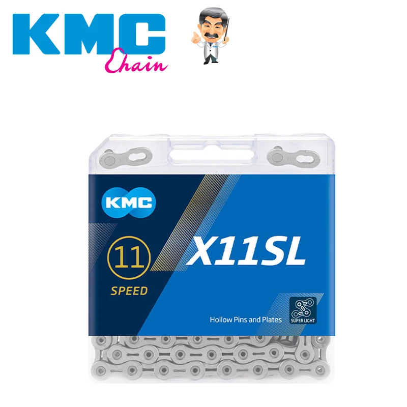 Cadena KMC X11 X11SL 118L, cadena de 11 velocidades, cadenas para bicicleta de montaña, Chian Original para bicicleta de montaña y carretera para Shimano/SRAM/Campagnolo