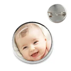 Personalized Custom Brooches Photo Mum Dad Baby Children Grandpa Parents Custom designed Photo Gift For Family Anniversary Gift