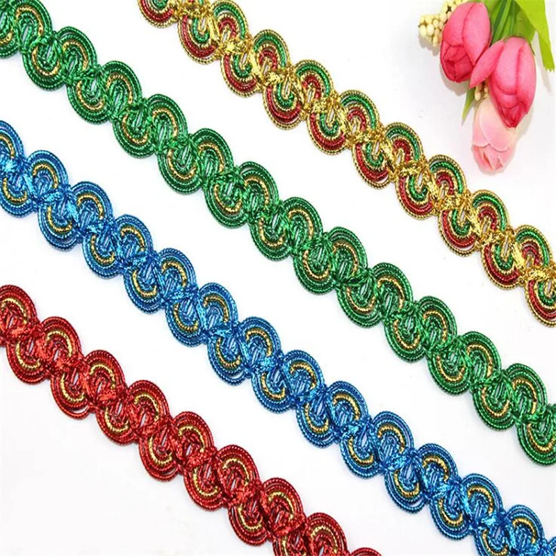 5 yards 2cm color braid lace clothing curtain home bedding accessories lace ribbon