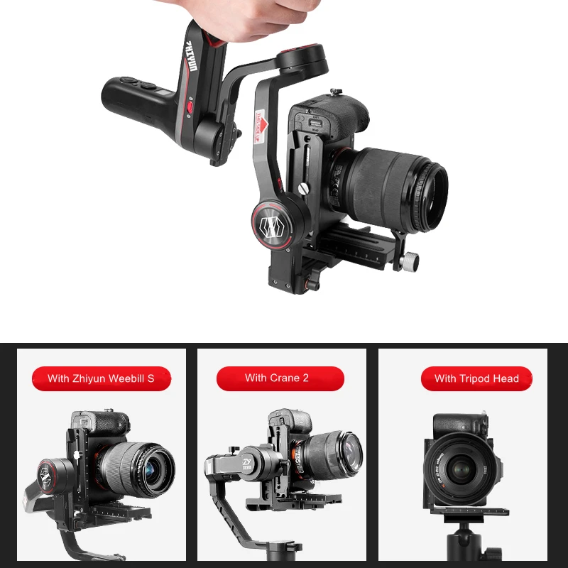 Base universal de liga de alumínio, tipo l, horizontal, vertical, liberação rápida, tripé, cabeça para ronin rs2/rsc2/capinação/manive2