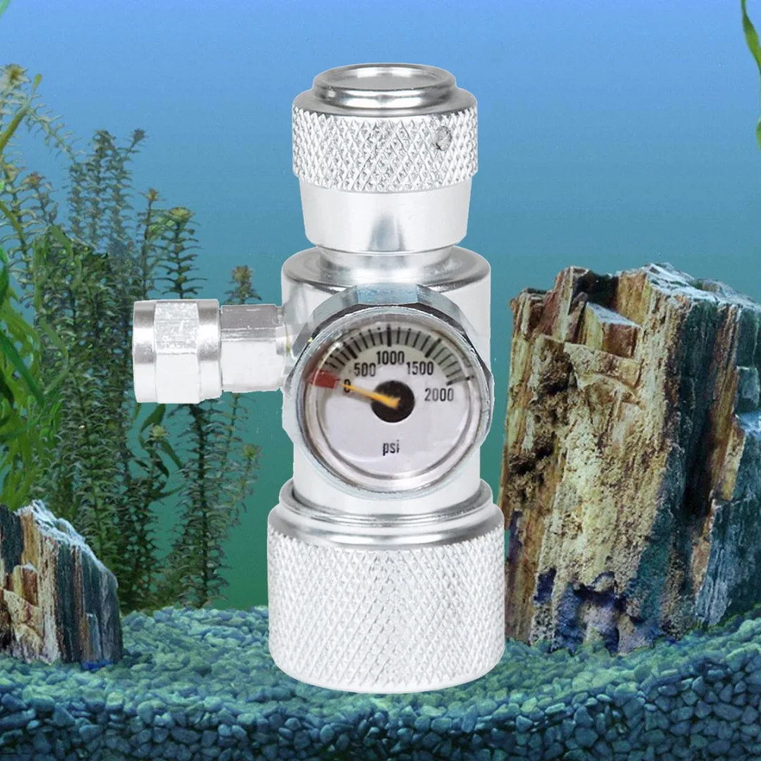 CO2 Aquarium Moss Plant Fish Single Pressure Gauge Regulator Manometer Equipment