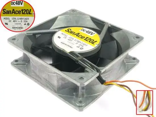 

SANYO DENKI 109L1248V1A03 DC 48V 0.33A 3-Wire 120x120x38mm Server Cooling Fan