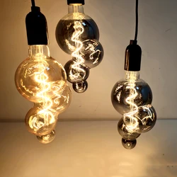 New E27 Lamp Holder Led Bulb Retro Bulb Smoke Gray Shaped Bulb 4W 220V -250V Led Filament Decoration Edison Bulb