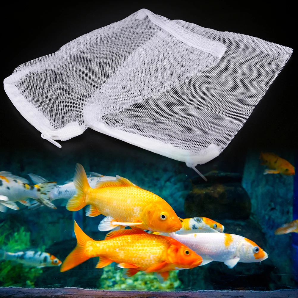 10 Pcs Filter Media Bags 20 X 15CM Reusable Aquarium Fish Tank Pond Net Mesh Bag New