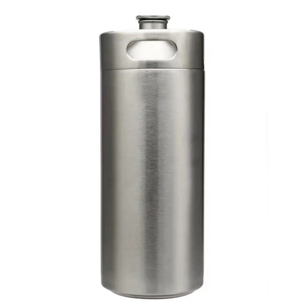 10/5/3.6/2L Mini Beer Keg Stainless Steel Pressurized Growler for Craft Beer Dispenser System Home Brew Brewing