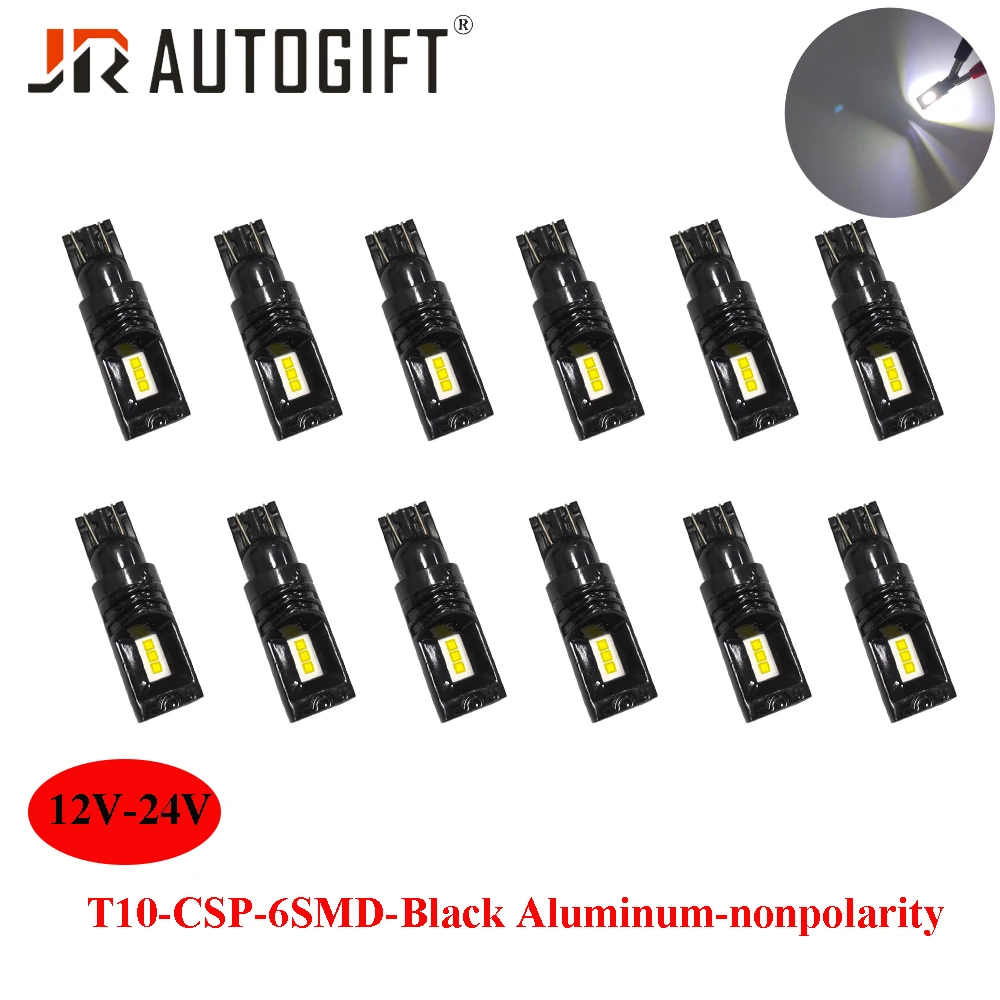 

20PCS Car styling high lumen LED 194 168 T10 W5W 6SMD CSP LED Chip Car Interior Lights Reading Map Dome Lamp Auto Bulb 12V-24V