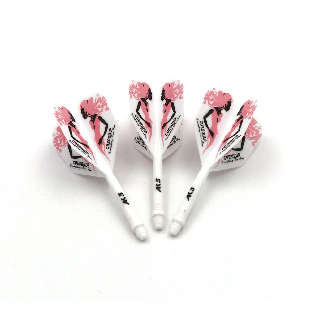 Plumes Fléchettes Cuesoul AK5 Shape M Rose | Format Intégré Plumes Fléchettes Cuesoul AK5 Shape M Rose | Format Intégré