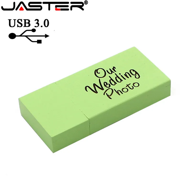 JASTER USB 3.0 (10 PCS free LOGO) 10 colors Wooden usb disck usb flash drive Memory stick pen drive pendrive 64GB 16GB 32GB gift