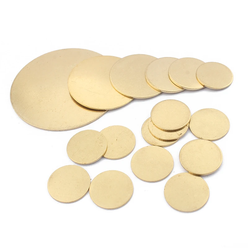 1pack Raw Brass Charms Round Stamping Disc Pendant Handmade Crafts Accessories For DIY Jewelry Making Findings Wholesale Supplie