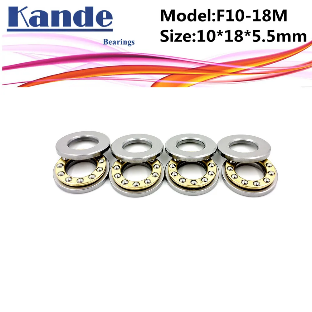 4pcs F10-18M 10x 18 x 5.5mm  F10-18 high quality Miniature planar bearing  10x18x5.5 mm Axial Ball Thrust Bearing