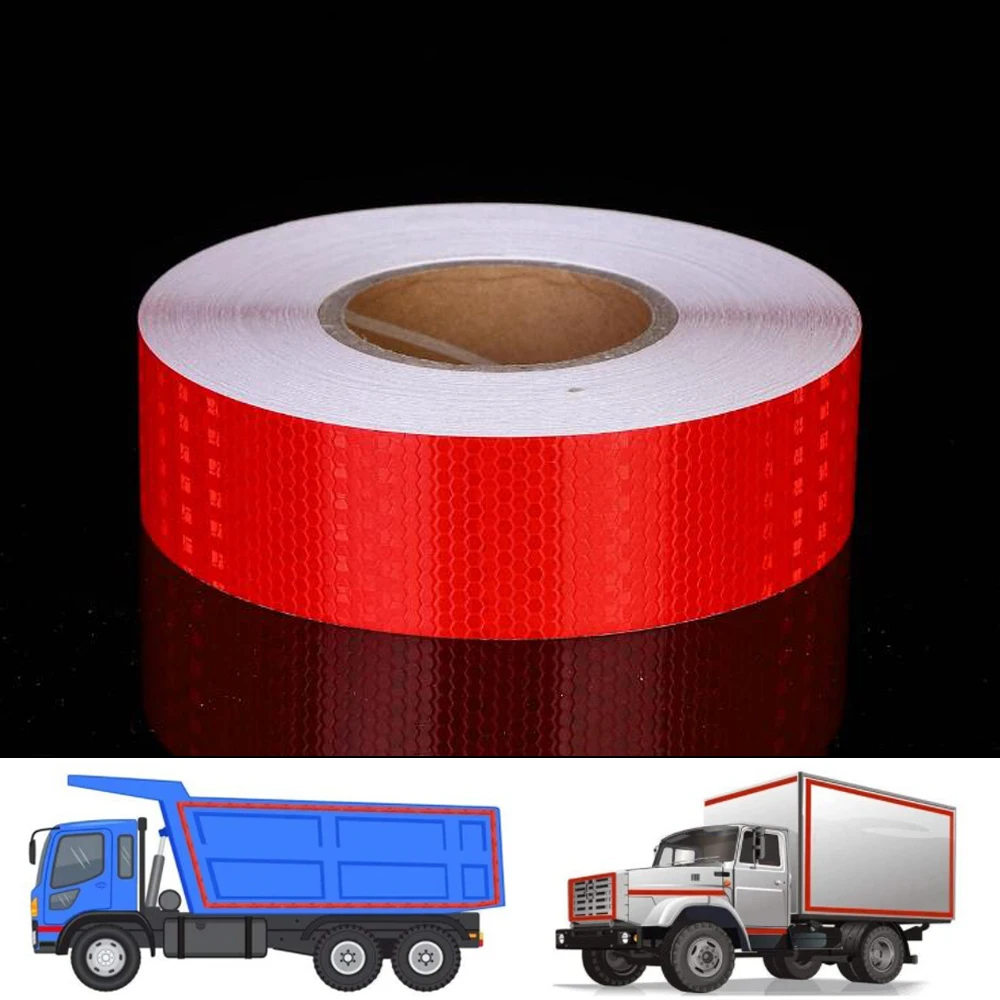 5cmx10m/Roll Safety Mark Reflective Sticker Car Styling Self Adhesive Warning Tape