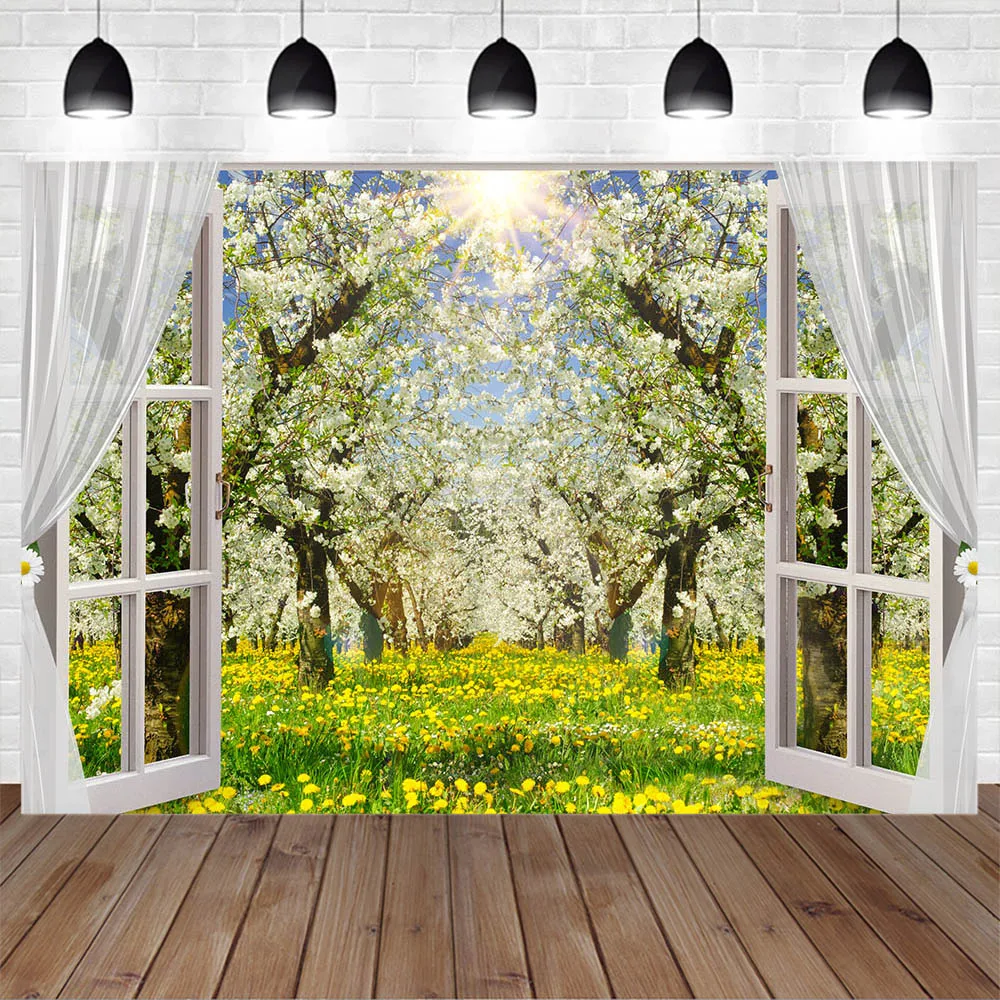 مشهد الربيع خلفيات للتصوير الفوتوغرافي الجنية الغابات القلعة المراعي الوليد صورة فوتوكول زهرة صورة خلفية الديكور