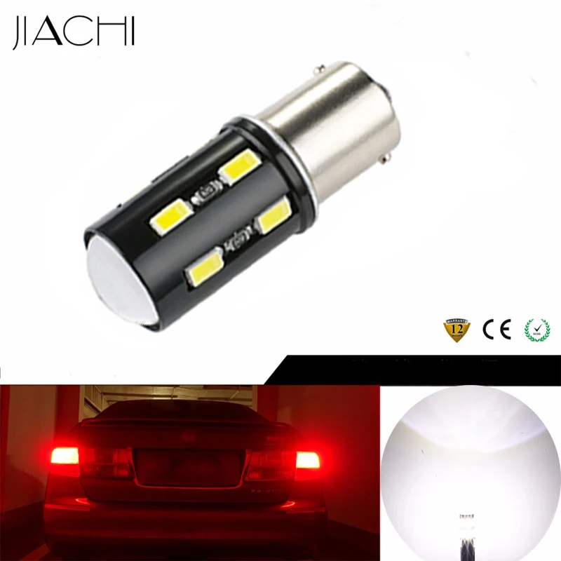 

JIACHI 50 шт. DRL BA15S P21W Автомобиль 1156 1157 Светодиодная лампа P21/5W 3157 T20 7443 T25 5630Chip 18SMD указатели поворота DC12-24V