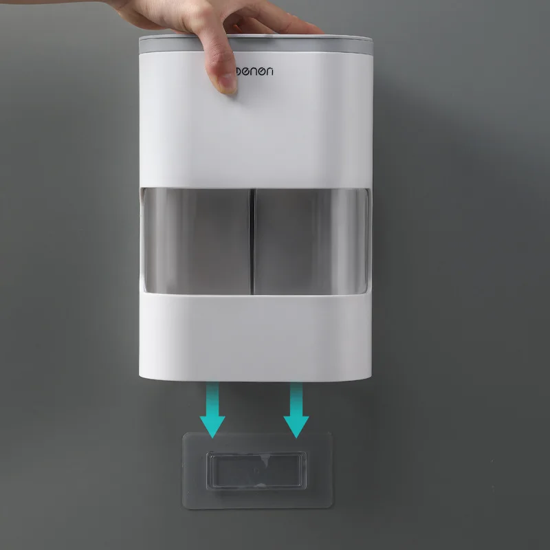 Wall Mounted Automatic Cup Storage Rack Paper Cups Dispenser Disposable Pull Type Plastic Cup Holder Dust-proof Cups Container