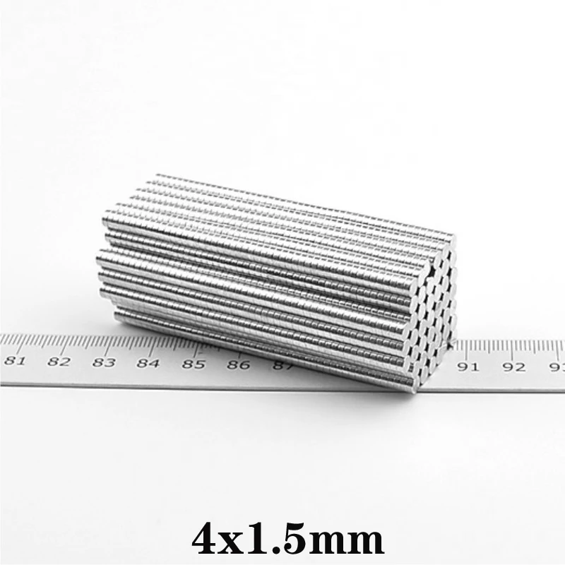 

100~3000pcs 4x1.5 mm Thin Neodymium Strong Magnet Permanent Small Round Magnet 4x1.5mm Powerful Magnetic Magnets Disc 4*1.5 mm