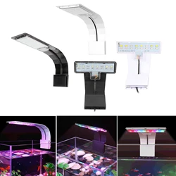 LED Aquarium Light Full Spectrums Fishing Tank Lamp Clip on EU Plug White  Black A B