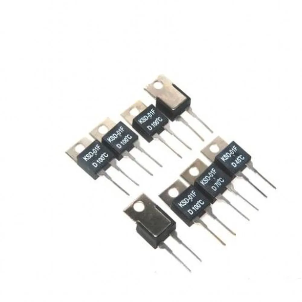 

50PCS 40 50 60 70 80 90 100 110 120 Deg C NC Normally Closed 1.5A Thermal Switch Temperature Sensor Thermostat KSD-01F JUC-31F