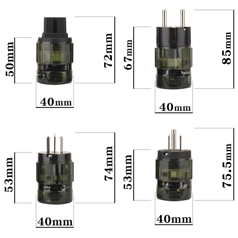 HIFIDIY LIVE EU/US/AU PURE ทองแดง Silver Plated Power Plug Connector สำหรับ HIFI เสียงสำหรับแหล่งจ่ายไฟสายไฟสีเขียว