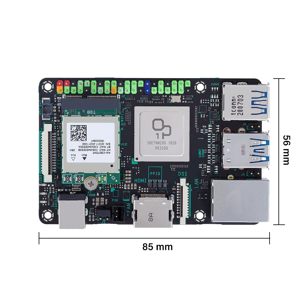 ASUS Fee Tinker Bord 2S Rockchip RK3399 eine Arm-basierend Single Board Computer/SBC Unterstützung Android 10/ubuntu Tinkerboard 2S / Tinker2S