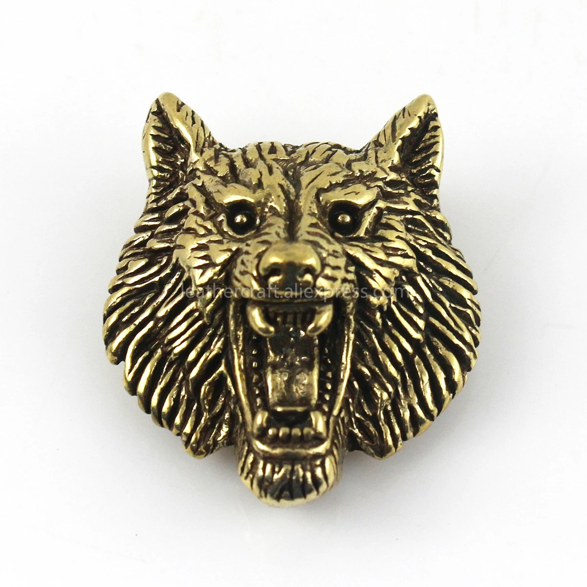 1 X Brass Wolf Demon Devil Conchos Screwback Material Animal Head Design Leather Bag Wallet Chain Button Rivet Connector