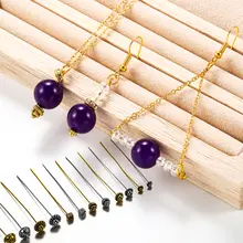 20 pcs gold flower head pins for jewelry and crafts #3