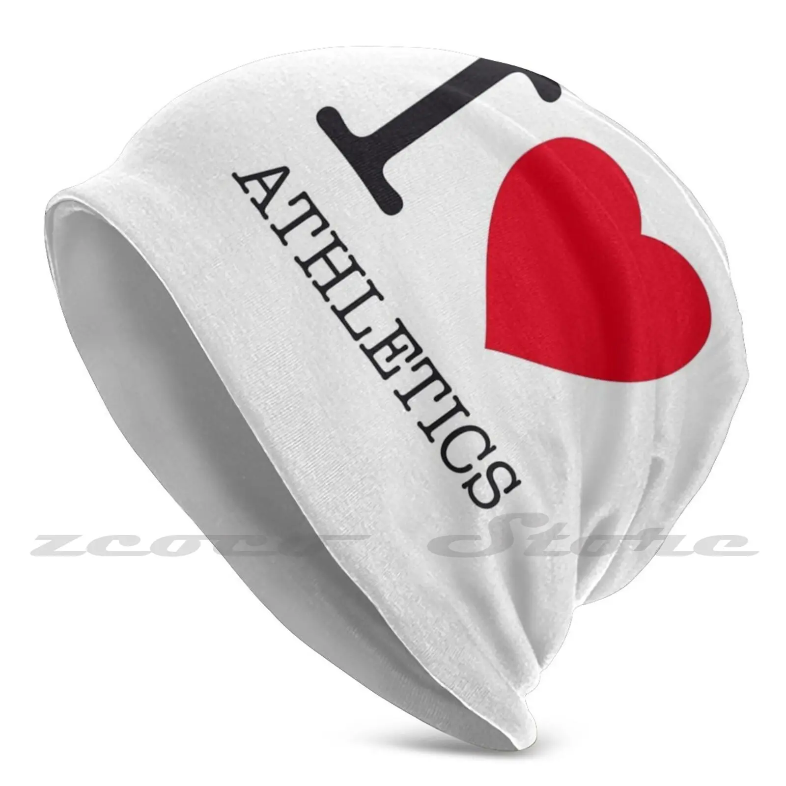 I Love Athletics Knit Hat Hedging Cap Soft Elasticity Outdoor Sports Leisure Athletics Running Jumping Sports I Love Athletics