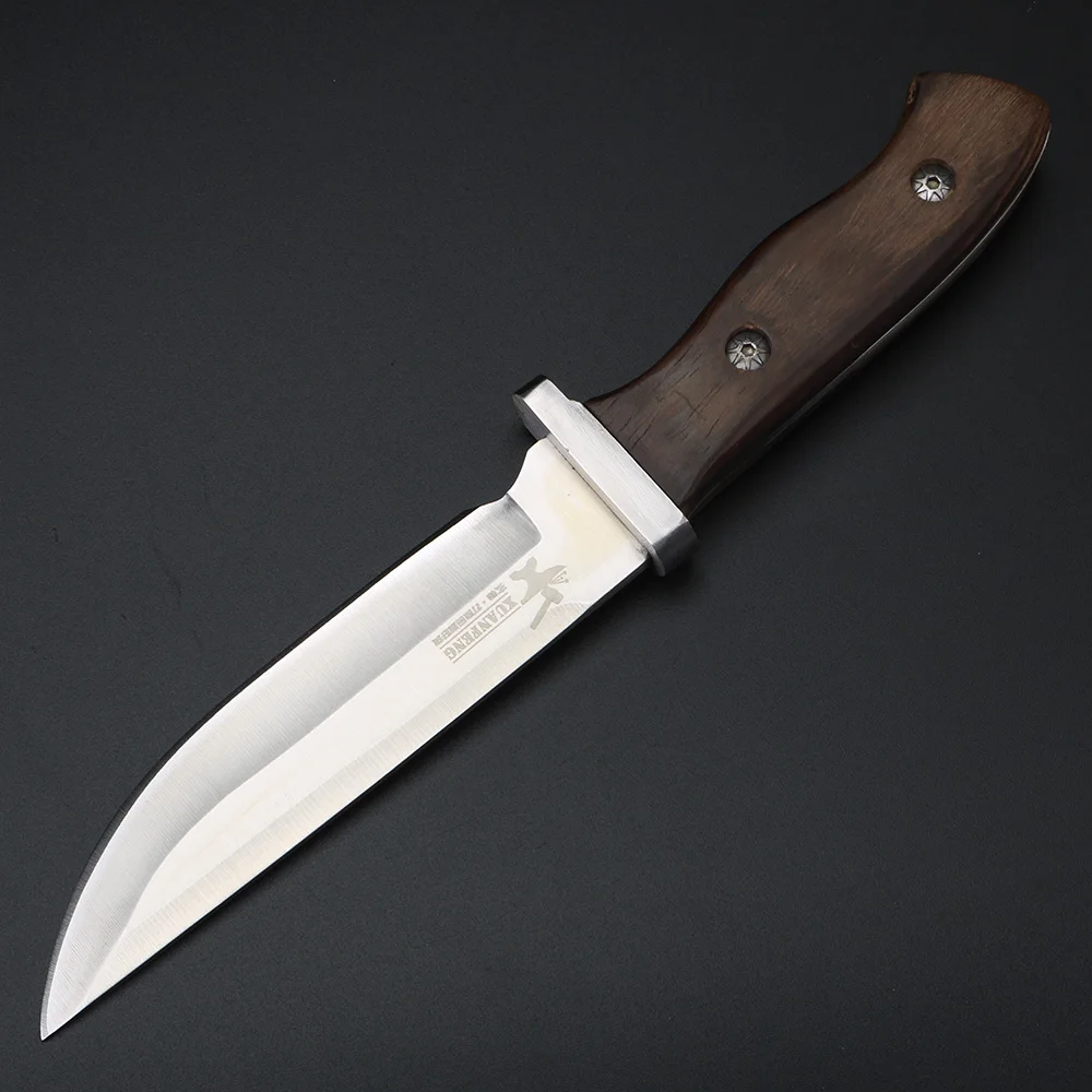 XUAN FENG Outdoor Knife Camping High Hardness Survival Knife Handmade Hunting Straight Knife Fixed Blade Portable Knives