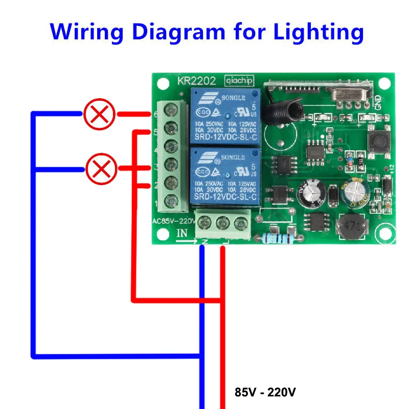 Taidagent-220 V 100 미터 장거리 220 볼트 Rf 원격 컨트롤러, 315mhz 2 채널 무선 원격 제어 스위치 릴레이 모듈